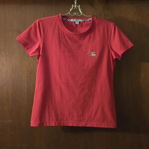 Burberry London Embroidered Red Tee